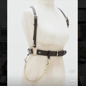 Ardeo Studios - Real Leather Harness + Chain